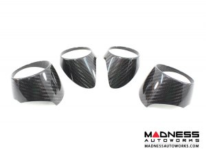 Alfa Romeo Giulia Interior Air Vent Cover Trim Kit - Carbon Fiber - Front + Rear - Set of 4 